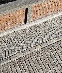 Chodníky s obrubníky H0 - oblouková dlažba