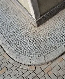 Chodníky s obrubníky H0 - malá čtvercová dlažba